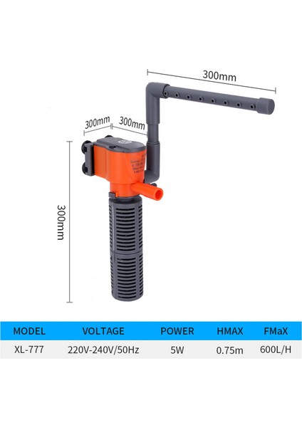 XL777 Stili 3ü1 Arıtma Sistemi Akvaryum Filtresi Sessiz Balık Tankı Iç Filtre Pompa Hava Oksijen Su Dolaşımı Için Ev Balık/kaplumbağa Tankı (Yurt Dışından)