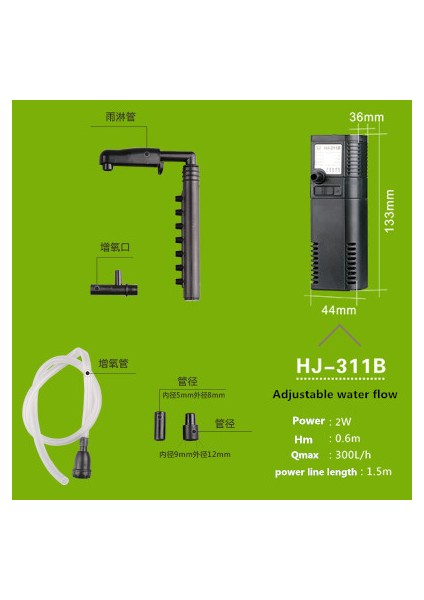 HJ-311B Stili 220-240V Akvaryum Balık Tankı Filtresi Mini Balık Tankı Filtresi Akvaryum Oksijen Daldırma Su Arıtıcısı (Yurt Dışından)