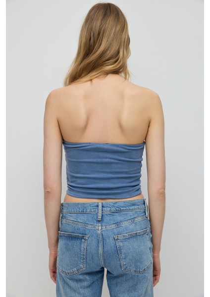 Crop Top Asit Yıkamalı