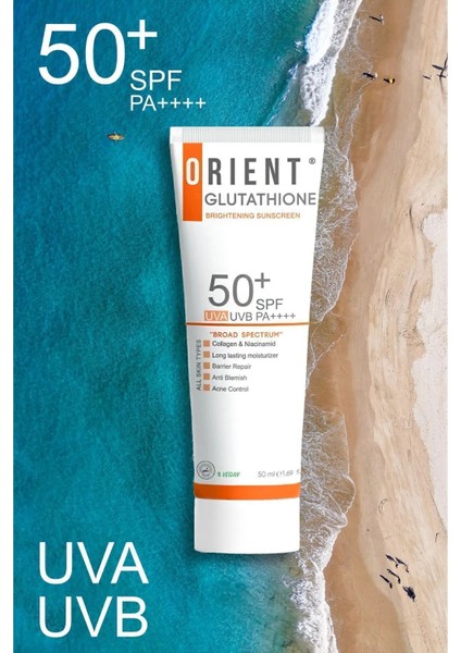 Glutatyonlu ve Kolajenli Yüksek Koruyuculu Leke Önleyici Spf 50 Güneş Kremi Vegan