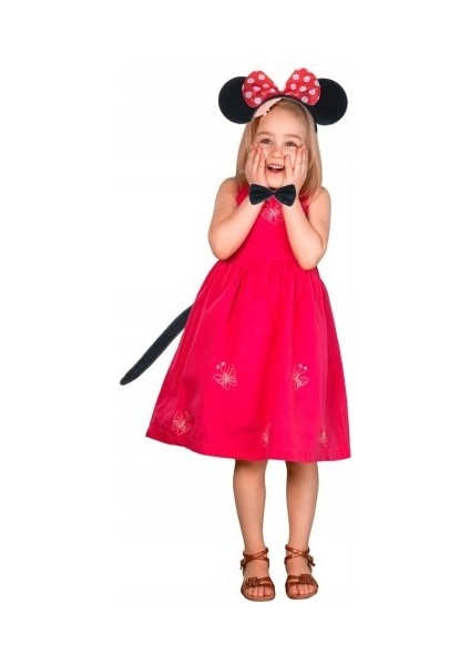 Minnie Mouse Taç Kuyruk Papyon Gösteri Seti