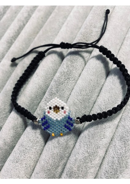 Sevimli Muhabbet Kuşu Mavi Miyuki Ayarlanabilir Bileklik