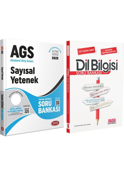 2025 AGS Ultra Serisi Sayısal Yetenek ve AKM Dil Bilgisi Soru Bankası Seti 2 Kitap