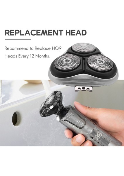 Philips Norelco Hq9 Için Yedek Tıraş Başlıkları Yedek Başlıklar PT870 PT875 PT920 Akıllı Aksesuarlar Jiletli Kafa Hq9 (Yurt Dışından)