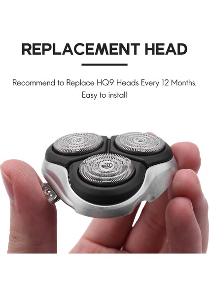 Philips Norelco Hq9 Için Yedek Tıraş Başlıkları Yedek Başlıklar PT870 PT875 PT920 Akıllı Aksesuarlar Jiletli Kafa Hq9 (Yurt Dışından)