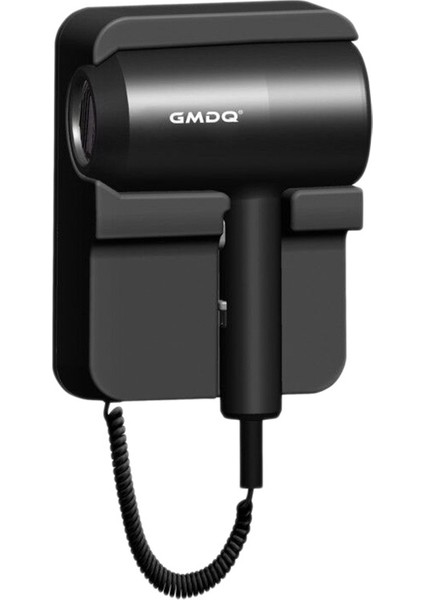 Gmdq Sıcak ve Soğuk Rüzgar Üfleme Saç Kurutma Makinesi Elektrikli Duvara Montaj Banyo Otel Negatif Iyon Üfleyici USB Braketi ile Siyah Ab Tak (Yurt Dışından)