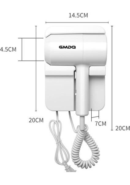 Gmdq Sıcak ve Soğuk Rüzgar Üfleme Saç Kurutma Makinesi Elektrikli Duvara Montaj Banyo Otel Negatif Iyon Üfleyici USB Braketi ile Siyah Ab Tak (Yurt Dışından) indirimleri