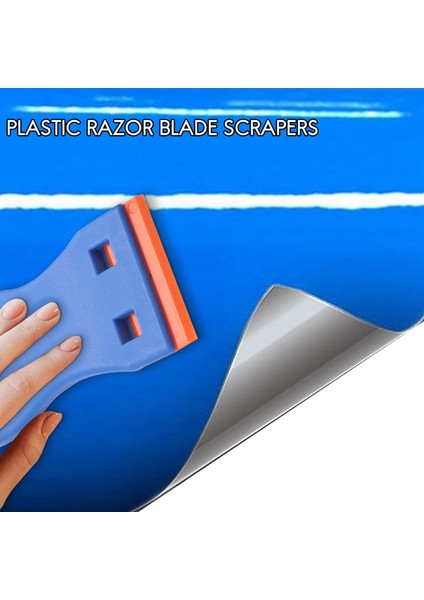 3 Adet Plastik Tıraş Bıçağı Kazıyıcılar ve 100 Adet 1.5 Inç Çift Kenarlı Plastik Tıraş Bıçağı Otomatik Pencere Tonu Vinil Aracı (Yurt Dışından) modelleri