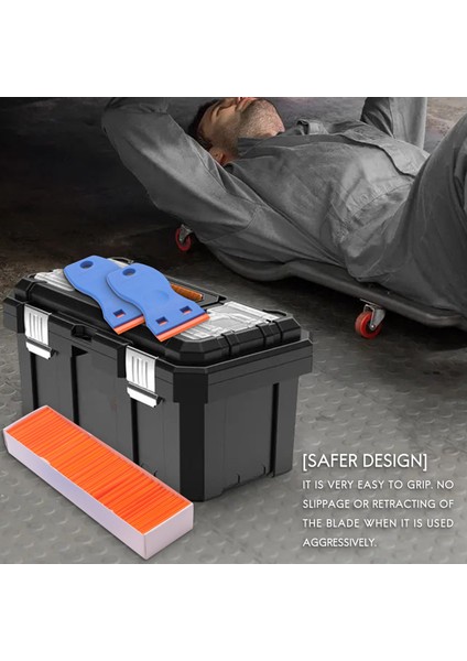 3 Adet Plastik Tıraş Bıçağı Kazıyıcılar ve 100 Adet 1.5 Inç Çift Kenarlı Plastik Tıraş Bıçağı Otomatik Pencere Tonu Vinil Aracı (Yurt Dışından) fırsatları