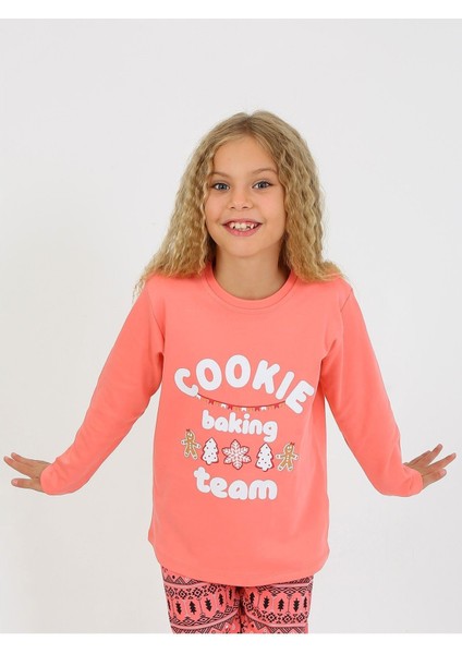 Kız Çocuk Uzun Kollu %100 Pamuklu Pijama Takımı 6/9 Yaş fiyatları
