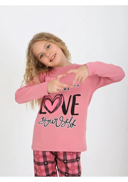 Kız Çocuk Uzun Kollu %100 Pamuklu Düğmeli Pijama Takımı 6/9 Yaş fiyatları