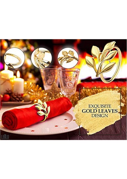 80 Adet Altın Yaprak Peçete Halkaları - Masa Peçeteleri Için Altın Peçete Halkası - Tatil Peçete Halkaları Parti Için Güz Peçete Halkaları (Yurt Dışından) fiyatları