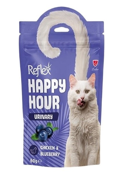 Happy Hour Tavuk Etli ve Yaban Mersinli Üriner Sistem Destekleyici Kedi Ödülü 60 gr 2 Adet
