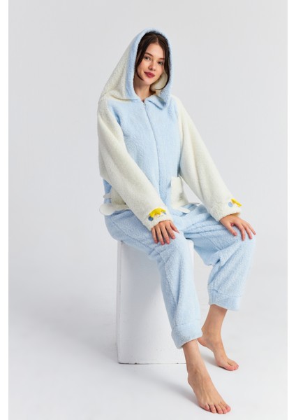 Kadın Mavi Taçlı Tavşan Fermuarlı Welsoft Tulum fiyatları