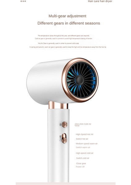Us Plug,saç Kurutma Makinesi,güçlü,sıcak Soğuk Rüzgar Hava Fırçalı Saç Kurutma MAKINESI,1500W 5 Adımlı Saç Kurutma Makinesi (Yurt Dışından)