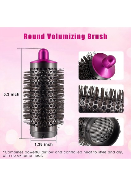 Dyson Airwrap Saç Kurutma Makinesi Şekillendirici Aksesuarları Için 2 Adet Silindir Tarak ve Adaptör, Saç Maşası Aracı B (Yurt Dışından) modelleri