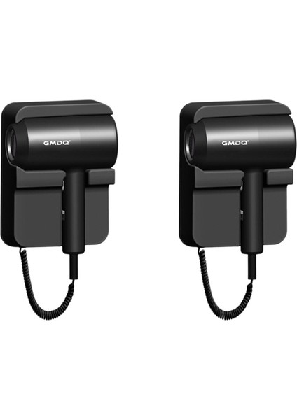 2x Gmdq Sıcak ve Soğuk Rüzgar Üfleme Saç Kurutma Makinesi Elektrikli Duvara Montaj Negatif Iyon Üfleyici USB Braketi ile Siyah Ab Tak (Yurt Dışından)