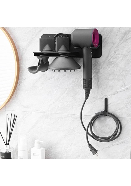 Saç Kurutma Makinesi Tutucu Duvara Monte Banyo Fön Makinesi Tutucu Depolama Rafı Dyson Süpersonik Saç Kurutma Makinesi (Yurt Dışından) modelleri