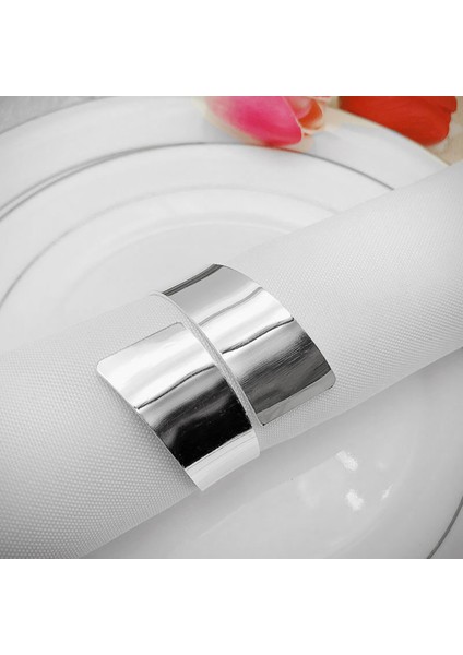 12 Adet Peçete Halkası, Daire Peçete Tutucu Düğün Noel Partisi Yemeği Masa Dekor Gümüş (Yurt Dışından) modelleri