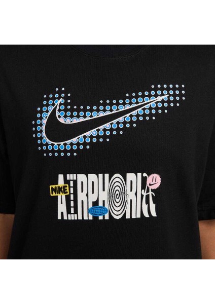 Nsw Tee Oc2 Bf Festival Kadın Siyah Loose Fit T-Shirt FV4262 modelleri