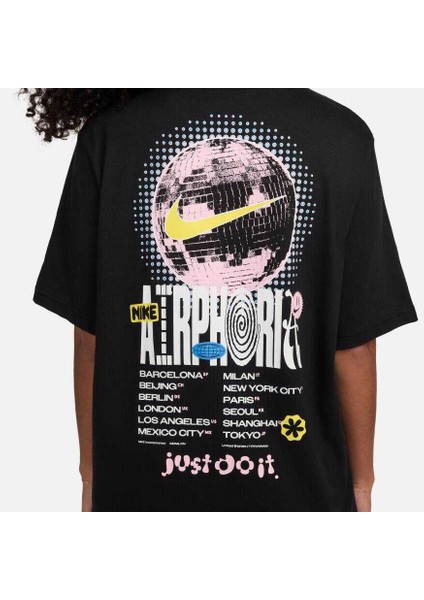 Nsw Tee Oc2 Bf Festival Kadın Siyah Loose Fit T-Shirt FV4262 indirimleri