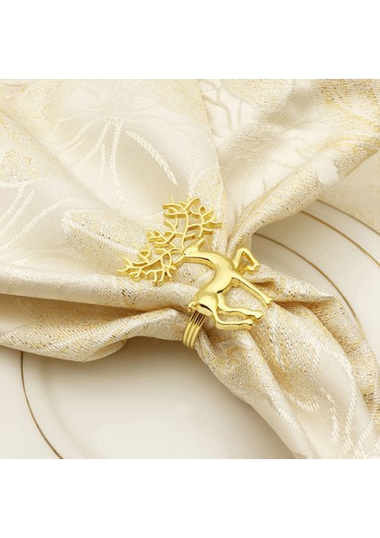 12 Adet Geyik Peçete Halkaları, Noel Için Peçete Halkası, Tatil Partileri, Akşam Yemeği Partileri, Yemek Masası Dekorasyon Malzemeleri (Yurt Dışından) modelleri