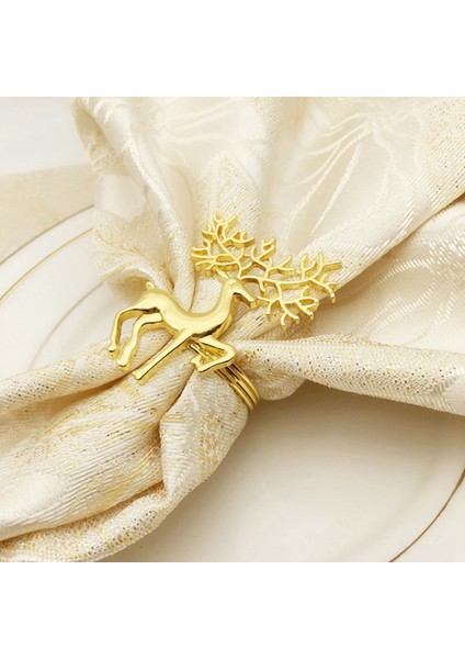 12 Adet Geyik Peçete Halkaları, Noel Için Peçete Halkası, Tatil Partileri, Akşam Yemeği Partileri, Yemek Masası Dekorasyon Malzemeleri (Yurt Dışından) fırsatları