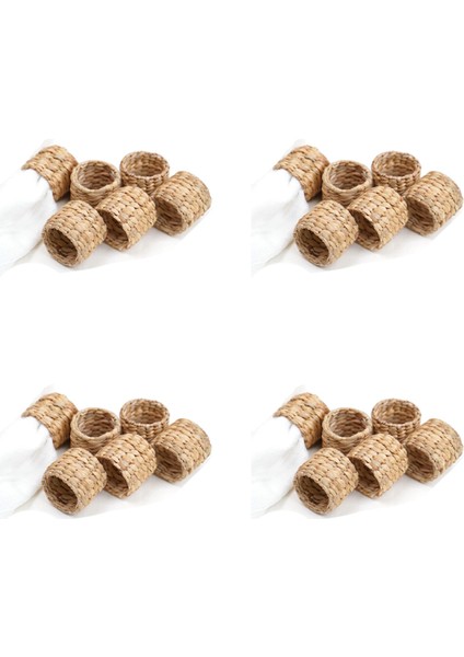 24 Adet Peçete Halkaları, Su Sümbülü Peçete Tutucu Halkaları-Doğum Günü Partisi Için Rustik Peçete Halkaları, Yemek Masası Dekorasyon (Yurt Dışından)