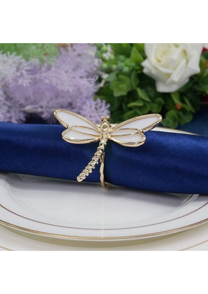 8 Parça Set, Altın Yusufçuk Peçete Halkası Peçete Tutucu, Düğün Yemeği Için Kullanılan Yemek Masası Dekorasyon Masa Dekorasyonu (Yurt Dışından) modelleri