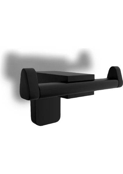 Banyo Bornoz Havlu Lavabo Çatal 2'li Metal Sağlam Aparat Siyah Askılık Asma Askı Vidalı fırsatları