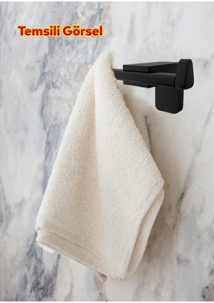 Banyo Bornoz Havlu Lavabo Çatal 2'li Metal Sağlam Aparat Siyah Askılık Asma Askı Vidalı indirimleri