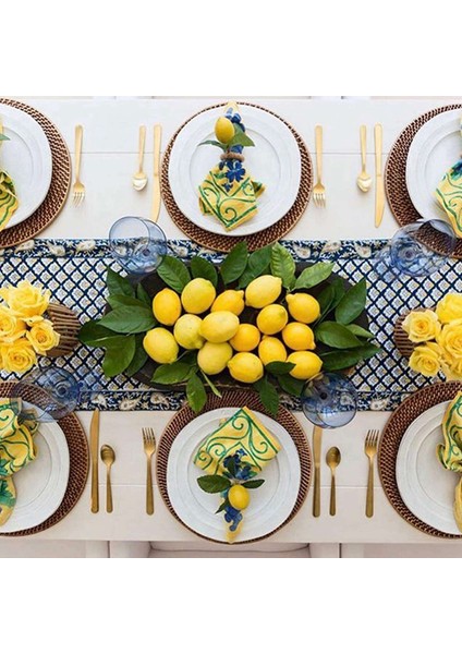 12 Adet Simülasyon Limon Bitki Peçete Halkası Meyve Yemeği Toka Otel Modeli Odası Peçete Halkası Peçete Toka Parti Malzemeleri (Yurt Dışından) modelleri