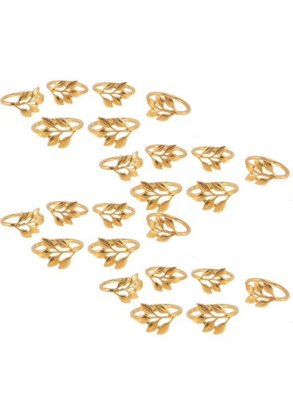 24 Adet/grup Otel Peçete Halkası Peçete Tutucu Sonbahar Yaprakları Peçete Toka Noel Düğün Parti Altın Peçete (Yurt Dışından)