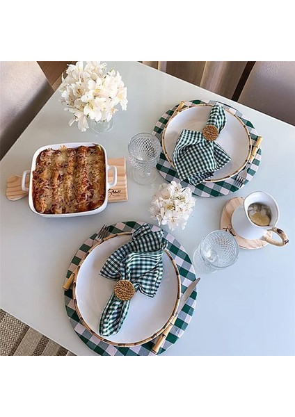 Sonbahar Peçete Halkaları 18'li Set, Masa Ayarı Için Vintage Peçete Halkası, Düğün Için El Yapımı Rattan Peçete Halkaları Tutucu (Yurt Dışından) modelleri