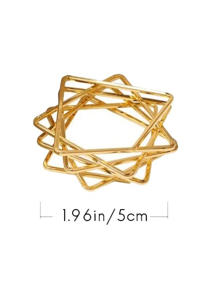 Adet Poligon Yıldız Tasarım Peçete Halkaları Düğün Doğum Günü Partisi Süslemeleri Için Metal Peçete Sahipleri Altın (Yurt Dışından) fiyatları