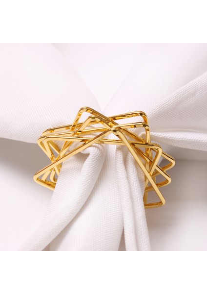 Adet Poligon Yıldız Tasarım Peçete Halkaları Düğün Doğum Günü Partisi Süslemeleri Için Metal Peçete Sahipleri Altın (Yurt Dışından) modelleri