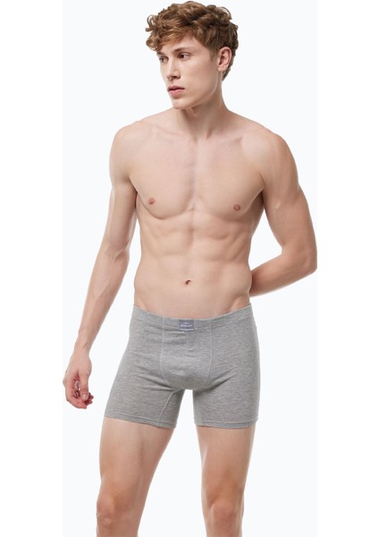 Erkek Gri 8 Li Premium Collection Modal Uzun Boxer 8M250 modelleri