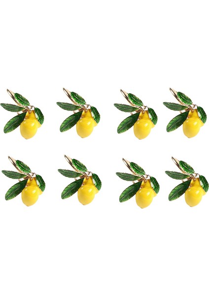 Peçete Halkaları 32 Set, Limon Düğün Peçete Tutucu Altın Peçete Tokası Masa Süsü Partiler Tatil Aile Buluşması (Yurt Dışından)
