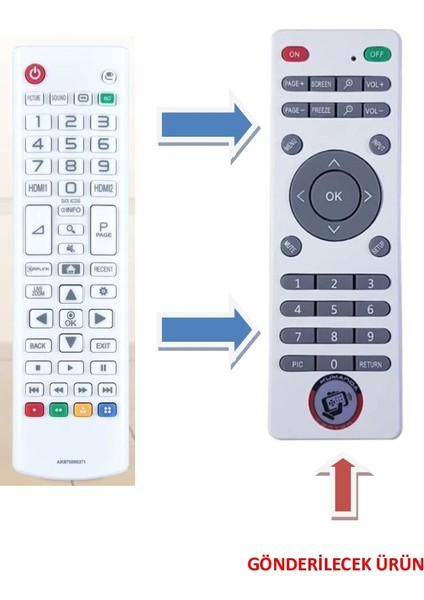 Lg PF50KG-GL / HF85JG-GL / PF50KS AKB75095371 AKB75095372 Projeksiyon Cihazı Kumandası