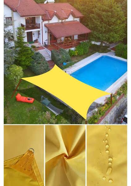 3.5x5.5 Metre Su Geçirmez Dikdörtgen Gölgelik Oxford Kumaş