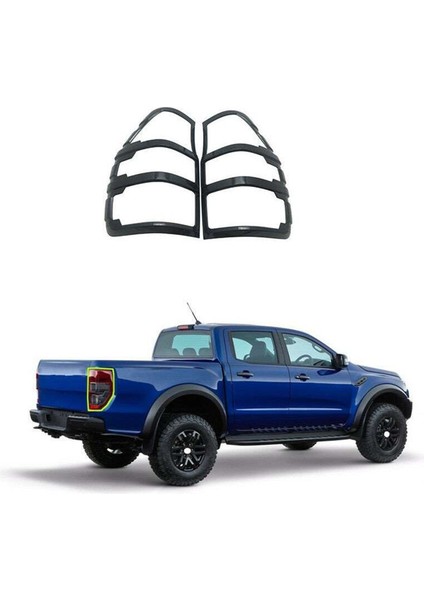 Ford Ranger Uyumlu 2016 2018 Arka Stop Kaplama Abs(Plastik) Siyah