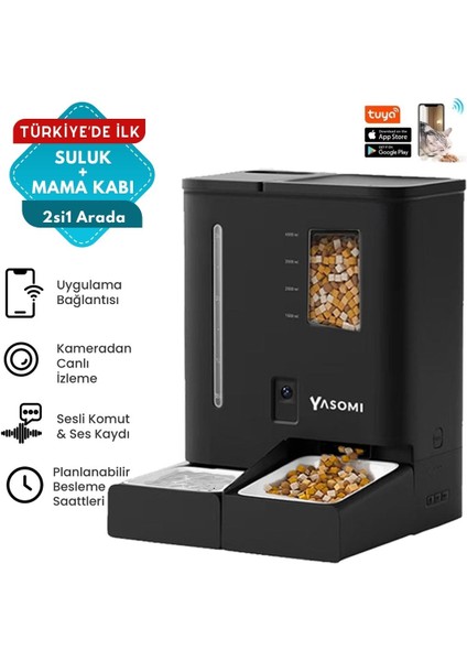 DU-F03V Smartpaw+ 4l/5l Kapasiteli Şarjlı Akıllı Otomatik mama ve su kabı