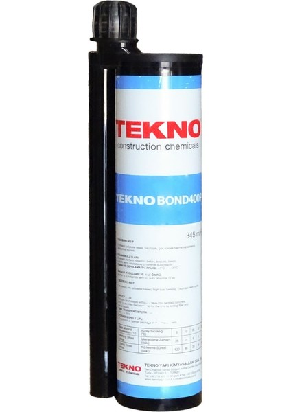Tekno Bond 400P Kimyasal Dübel 345ML