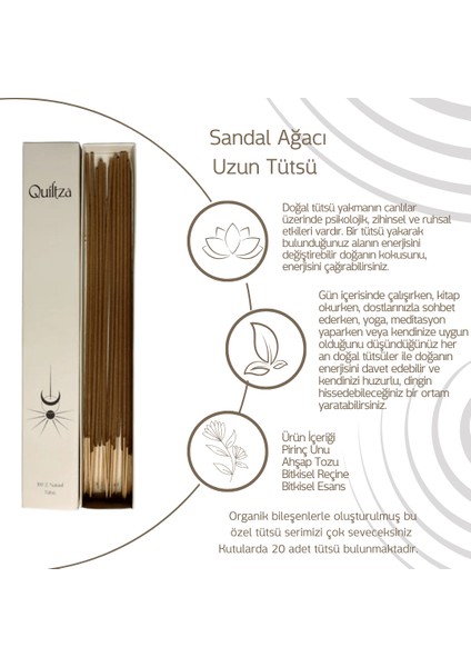 Sandal Ağacı Uzun Tütsü 20LI Paket