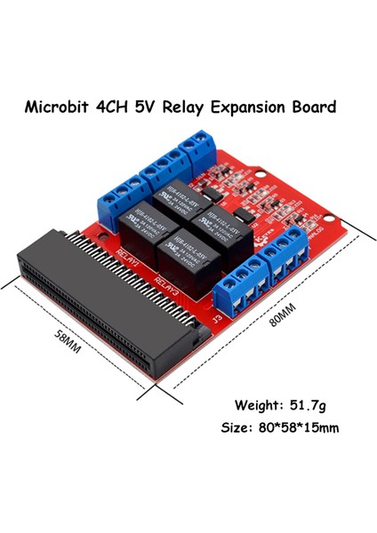 Microbit 4 Kanal Röle Modülü Kalkanı 5V Yüksek Tetik Programlama (Yurt Dışından)