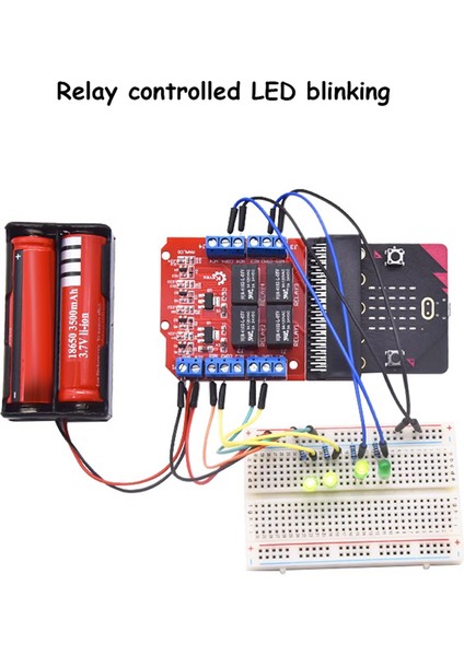 Microbit 4 Kanal Röle Modülü Kalkanı 5V Yüksek Tetik Programlama (Yurt Dışından)