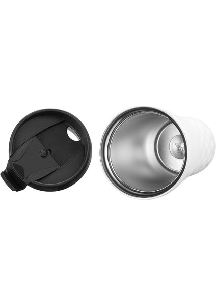 S-Link SL-TM1972B Mat Beyaz 500 ml Iç 304 Dış 201 Paslanmaz Çelik Termos Kupa