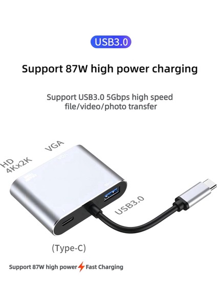 USB C Hub 4'ü 1 Arada Yerleştirme Istasyonu, Dizüstü Bilgisayarlar ve Daha Fazlası Için (Yurt Dışından) modelleri