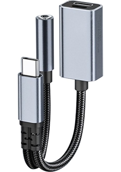 3'ü 1 Arada USB C - 35 Mmtype-Cıos Aux Ses Adaptörü Gri (Yurt Dışından)