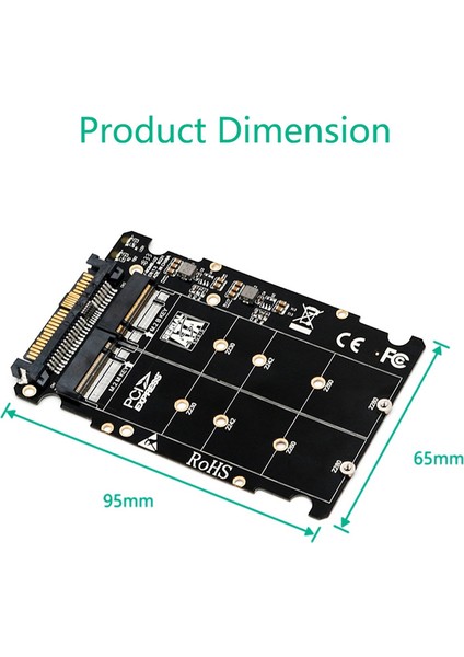 Taşınabilir SFF-8639 Nvme U.2 - Ngff M.2 M Anahtar ve B Anahtar SSD Adaptörü (Yurt Dışından)